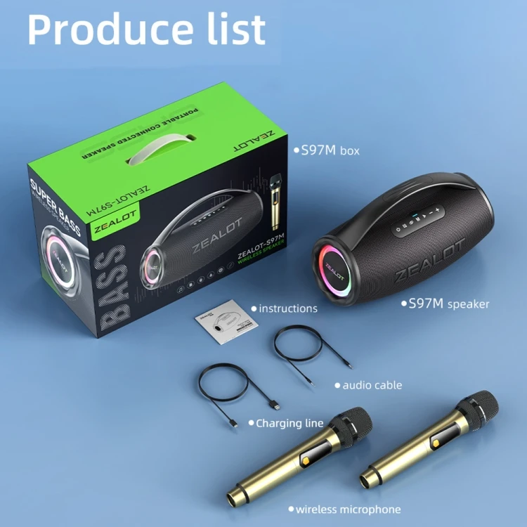 Zealot S97M Outdoor Portable Speaker - 16000mah Battery