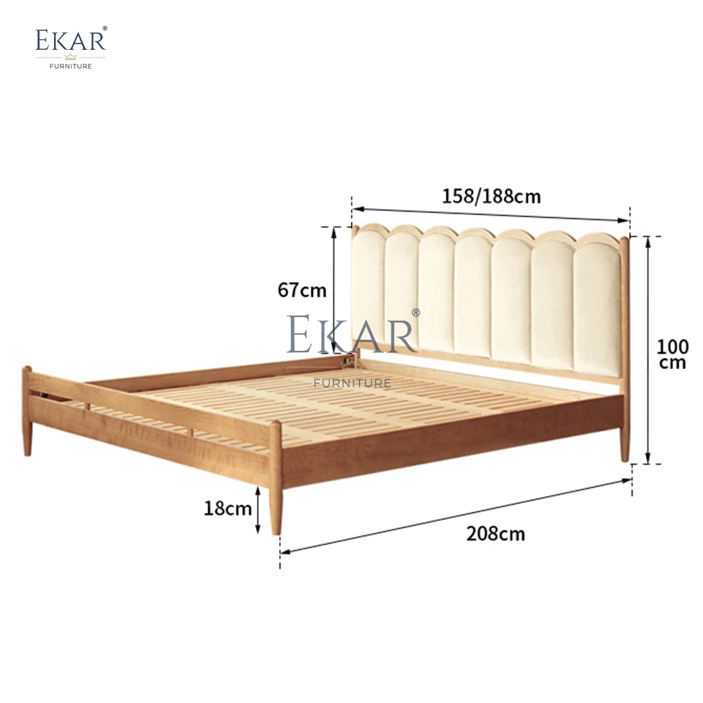 product new design modern furniture cherry wood bedroom queen bed-63