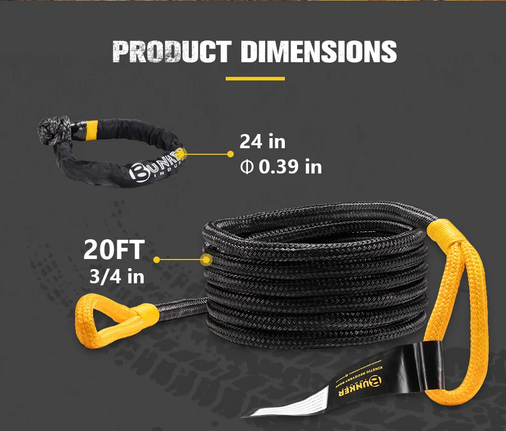 BUNKER INDUST Towing Rope - Heavy Duty Offroad Recovery