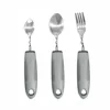 Gray small handle bent fork spoon 3-piece set