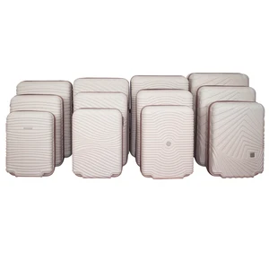 GREY COLOR ACCESSORIES ZERO TARIFF 12PCS SKD SEMI FINISHESD LUGGAGE WITH SPINNER WHEELS