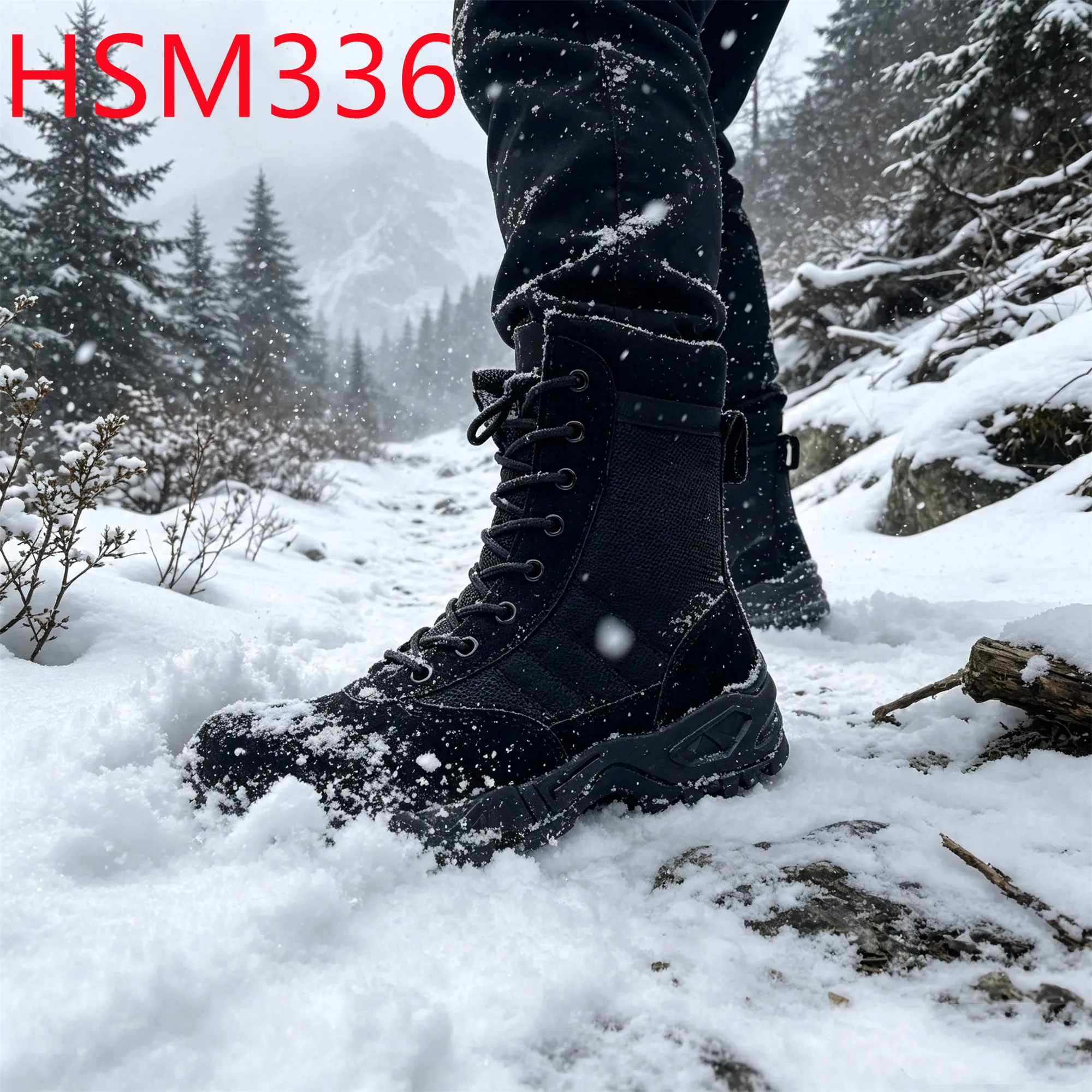 HY,Extreme Climate Rip-stop Natural Suede Leather Hua Singh Combat Boots Support System Design Anti-twist Training Boots HSM336