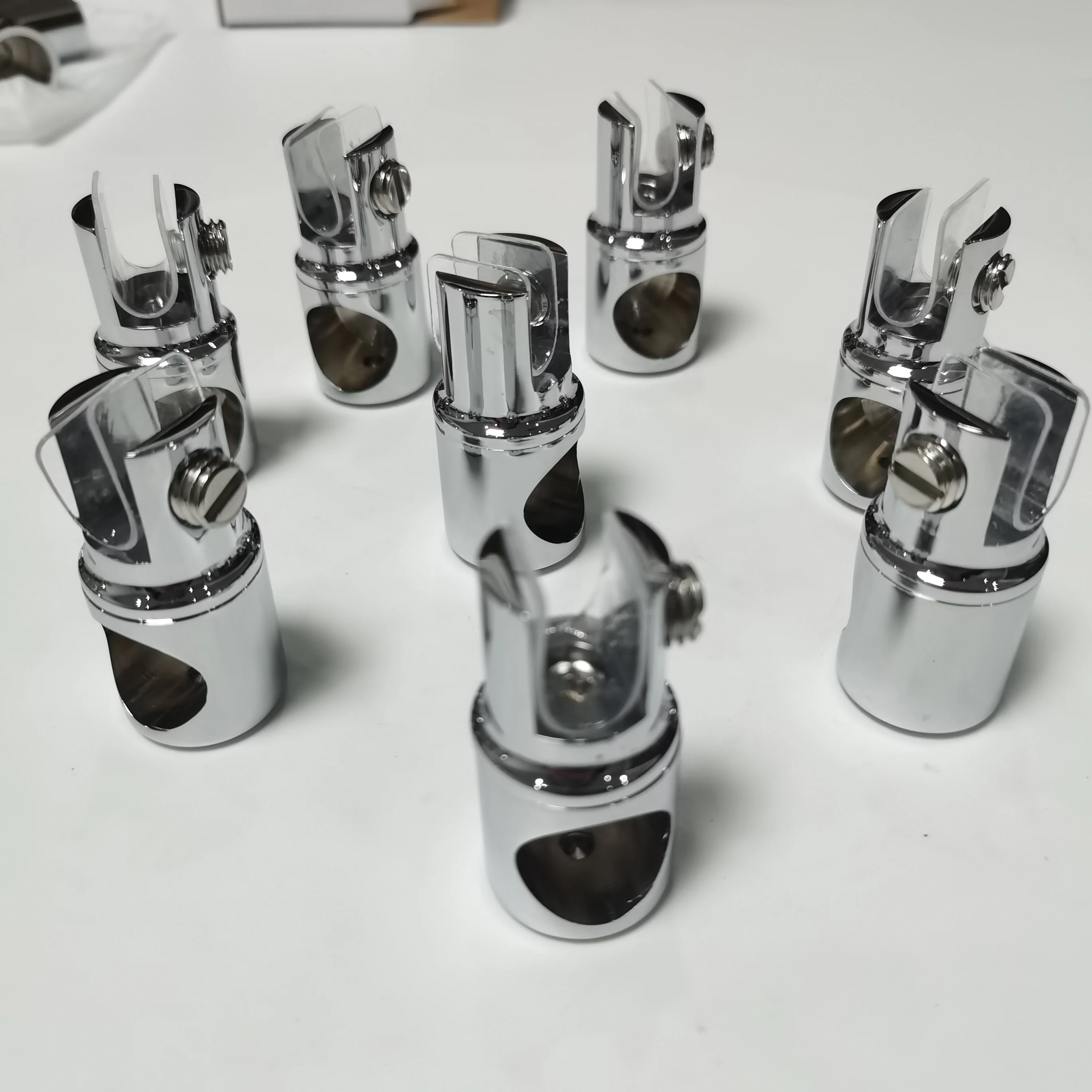Shower Screen Round Tube Adjustable Support Bar Fitting Brackets Interior Sliding Door Accessories Rod to Glass Connector
