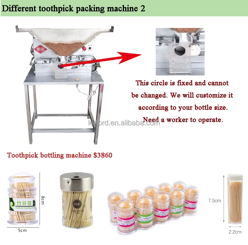 High Efficiency Bamboo Wood Toothpick Making Machine Skewer Making