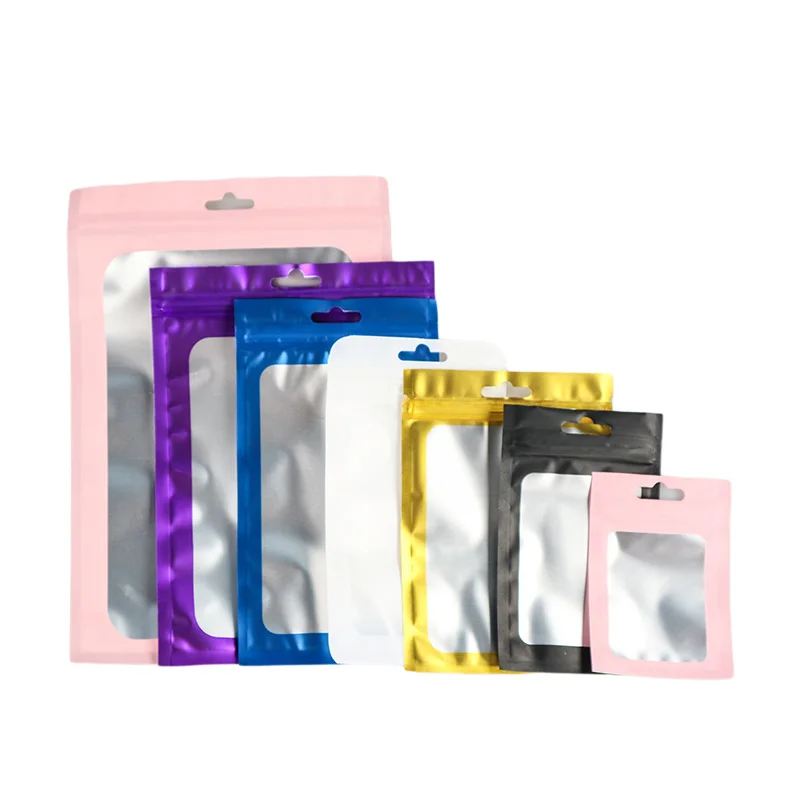 Mylar Resealable Zip Lock Pouch Packaging More Colors 3 Side Seal Bag
