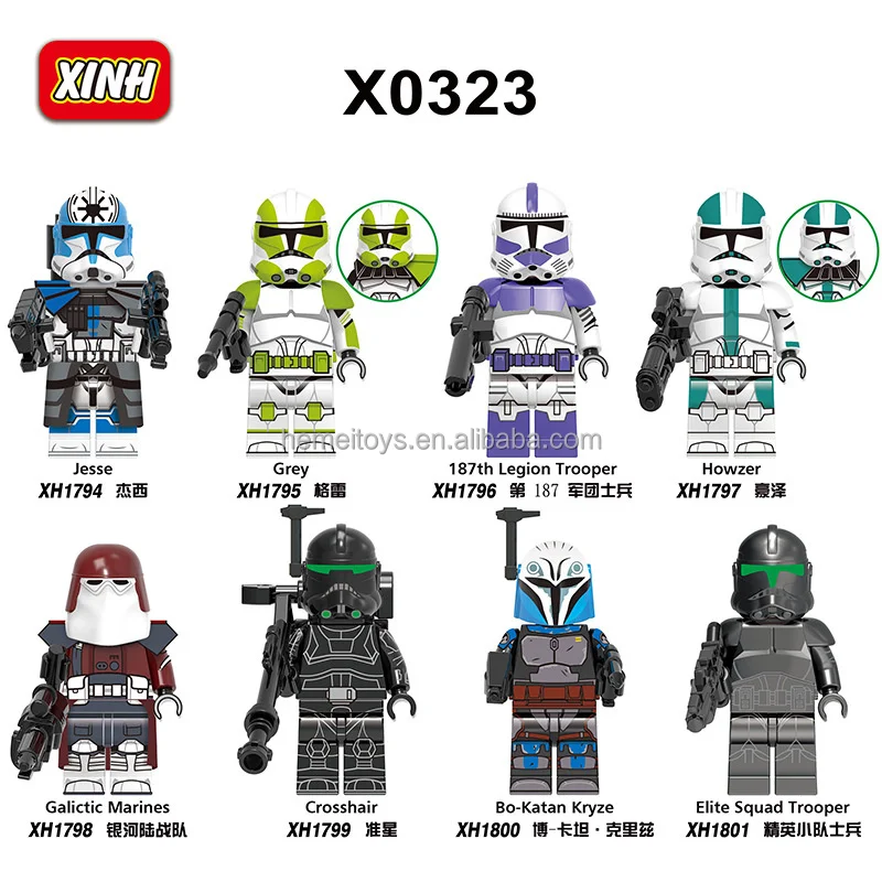 Xinh Factory Space Wars Minifigs Clone Trooper Arc Commander Rex Cody ...