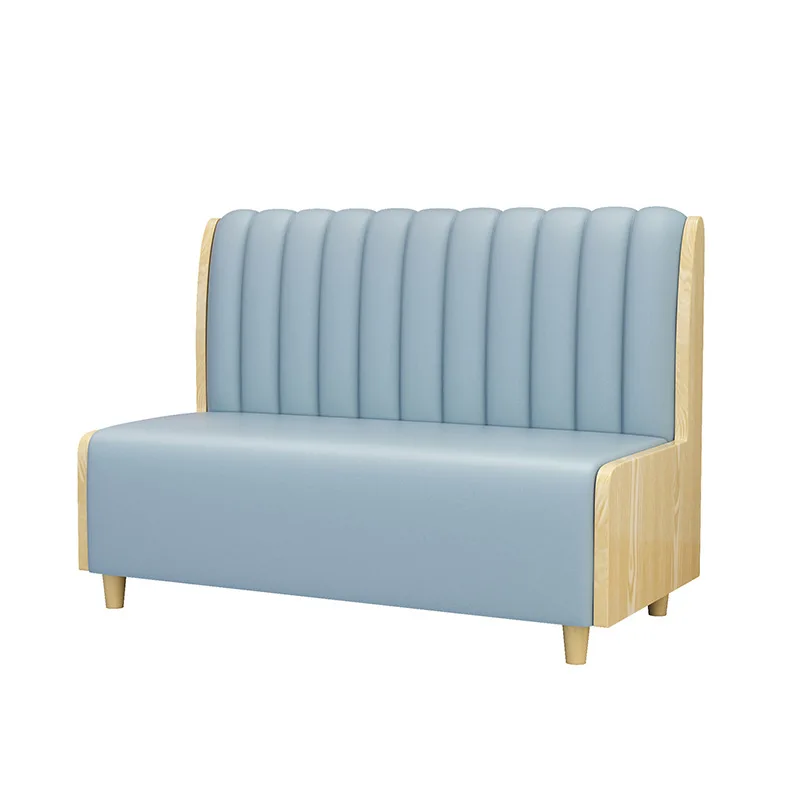 Удобный Простой дизайн набор диванов из твердой древесины мебель для ресторана кожаные тканевые будки