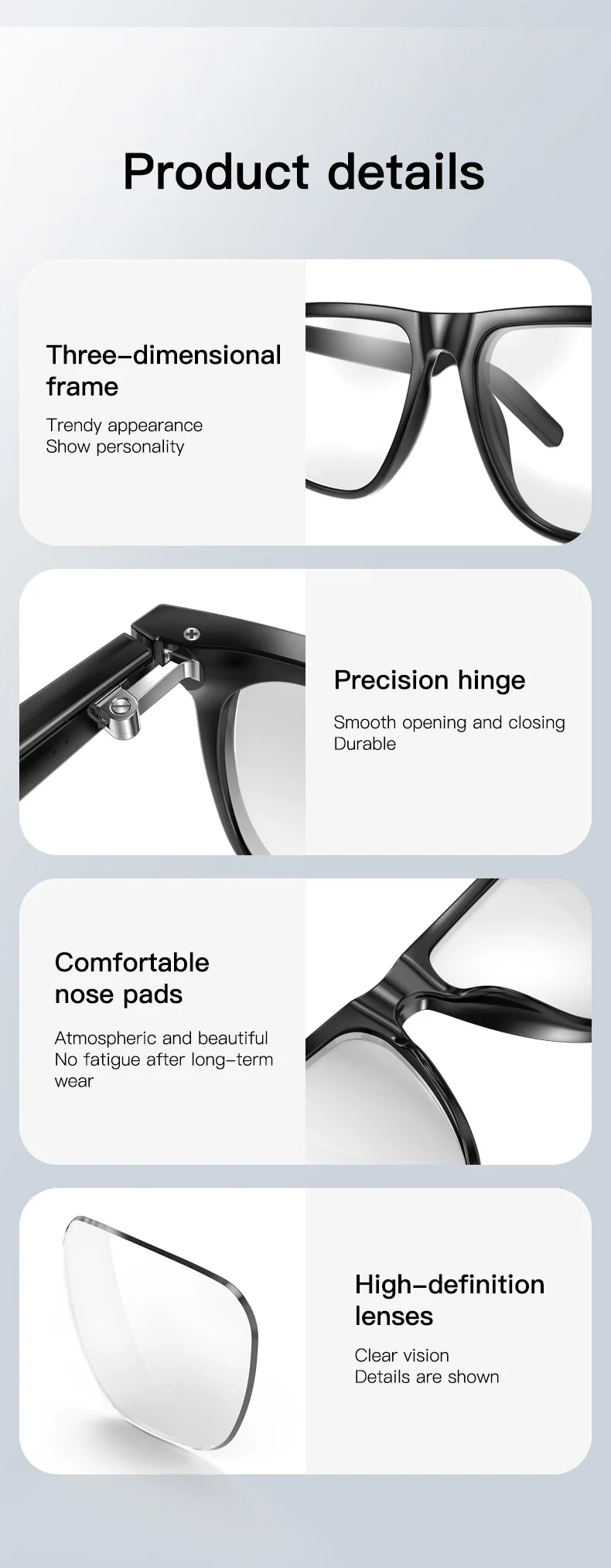 Chinese factory supplier supply  Gs300 Ai Smart Audio Glasses Translate 163 Languages Blue Tooth Wireless Audio Glasses - Buy Smart Translate Glasses translation Glasses audio Fashion Sunglasses music Blue Tooth Glasses translation Smart Glasses ai Glasses blue Tooth Glasses wireless Audio Glasses