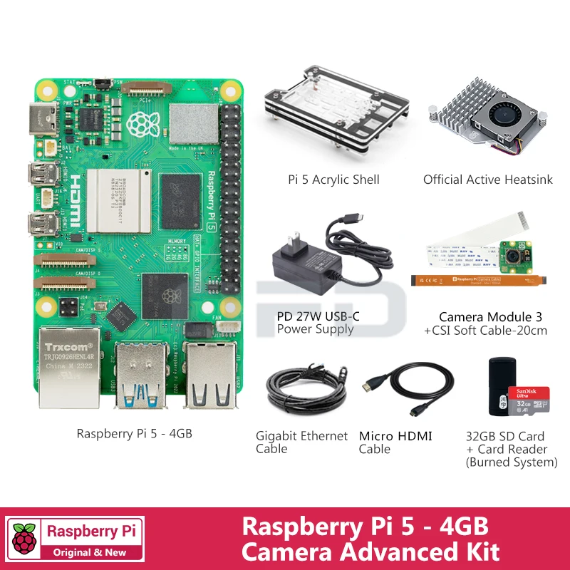 Raspberry Pi 5 Kit - Camera Advanced Edition for 2GB, 4GB, 8GB RAM