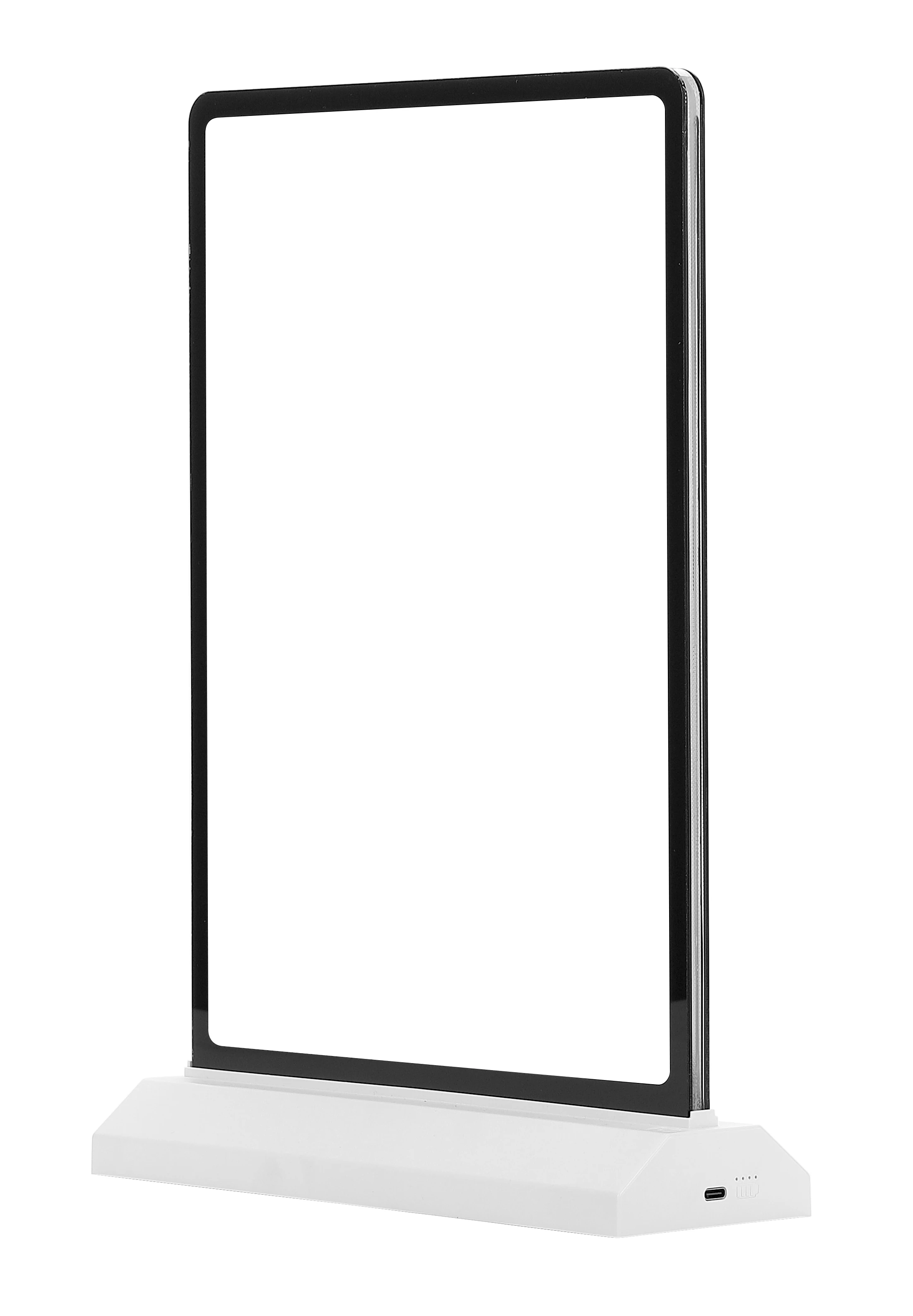 Перезаряжаемая A4 двухсторонняя панель тонкая светодиодная рекламная подставка для картин меню рамка световой короб