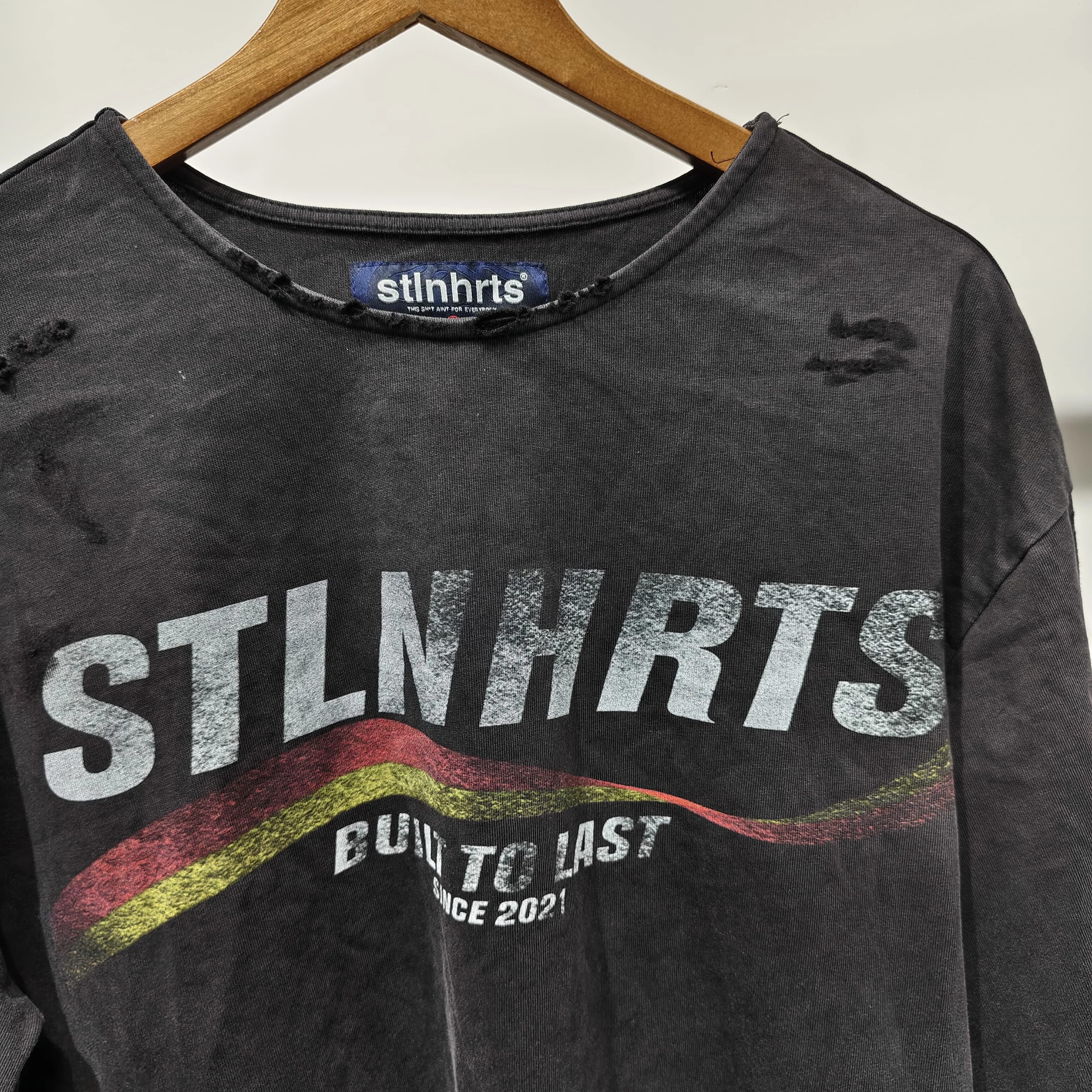 Custom Rhinestone Acid Wash O-Neck Boxy Fit Heavyweight Cotton Cropped Graphic Screen Print Oversized Men Streetwear T-shirt gallery 4