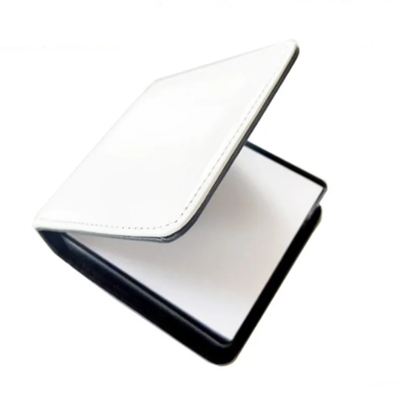 Design Square Sticky Notepad Holder Customized Logo Memo Pad Box Blank Sublimation Pu Leather Sticky Notes Box