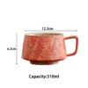 Red  colorful athens mug