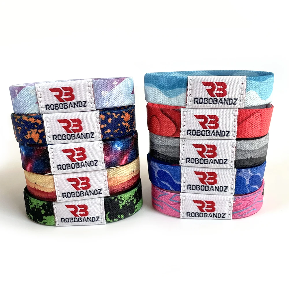 Factory Wholesale Elastic Polyester Reusable RFID Bracelet Wristband Customized Fabric Sports Wristband NFC