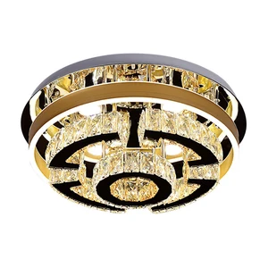 Modern 85-265v 600*600mm Round Crystal Led Ceiling Light