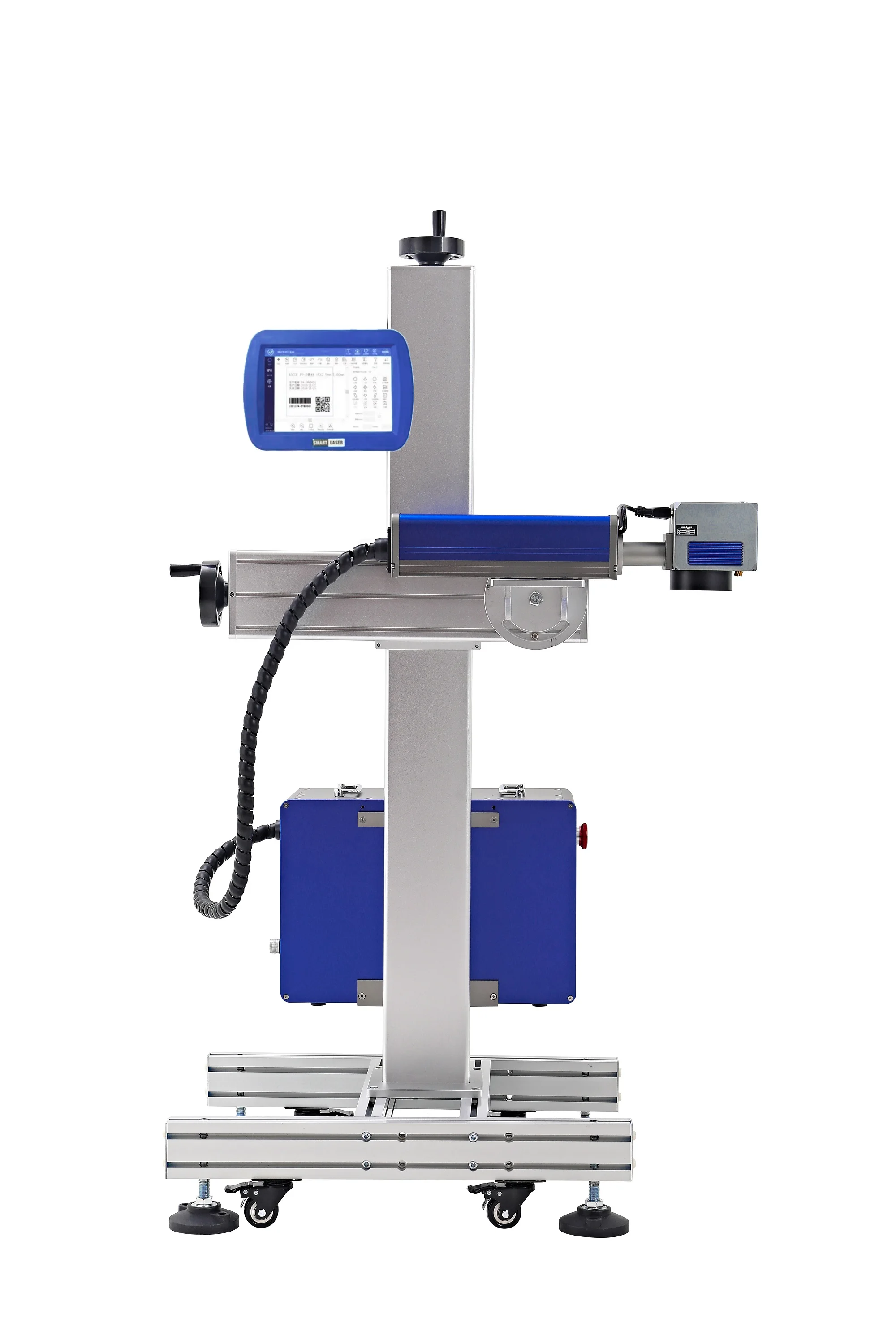PVC HDPE Plastic Pipe Laser Printing Machine Flying Fiber Laser Marking Machine for PVC Pipe Coding logo Printer