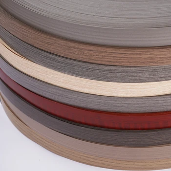 Wood Grain Edge Banding Furniture Accessories PVC Edge Banding Flexible Plastic Strips For Kitchen Furniture Protection
