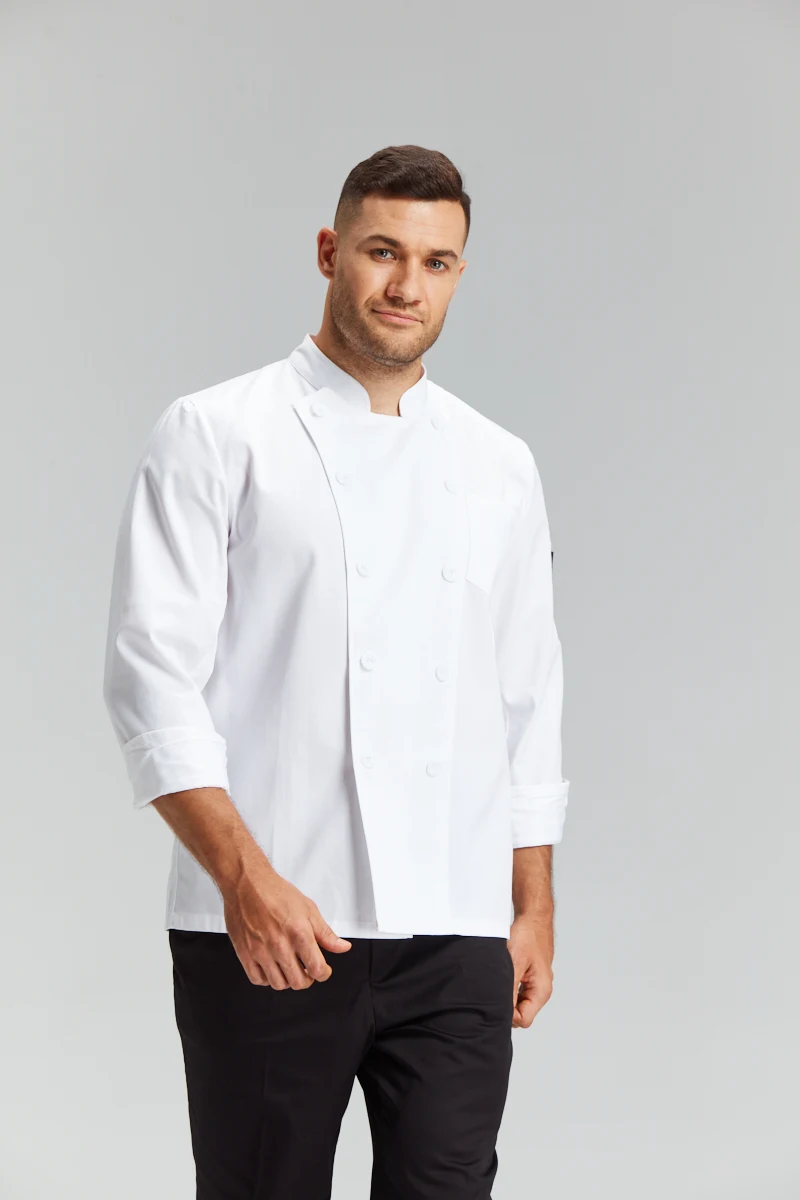 240gsm T/C 80/20 Chef Top Jacket With logo Customized Modern Restaurant Uniforms Japanese Style Chef Uniform