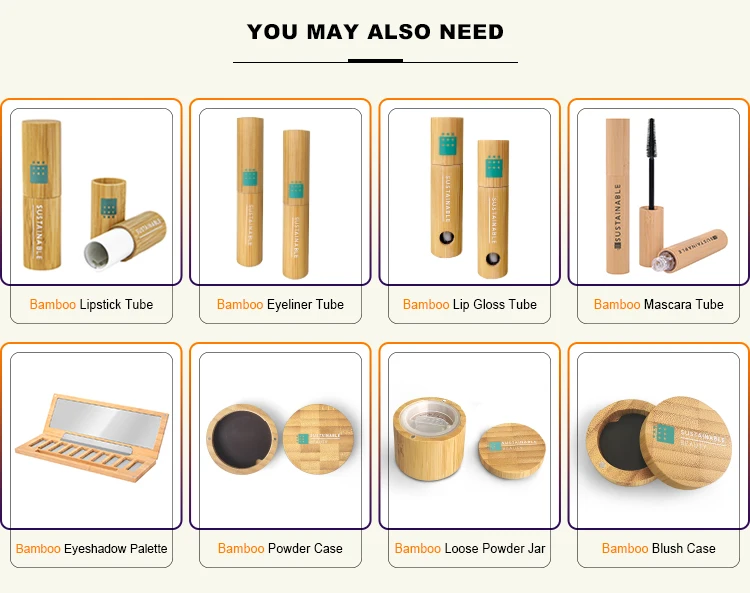 Cosmetics bamboo package packaging biodegradable lip balm tube