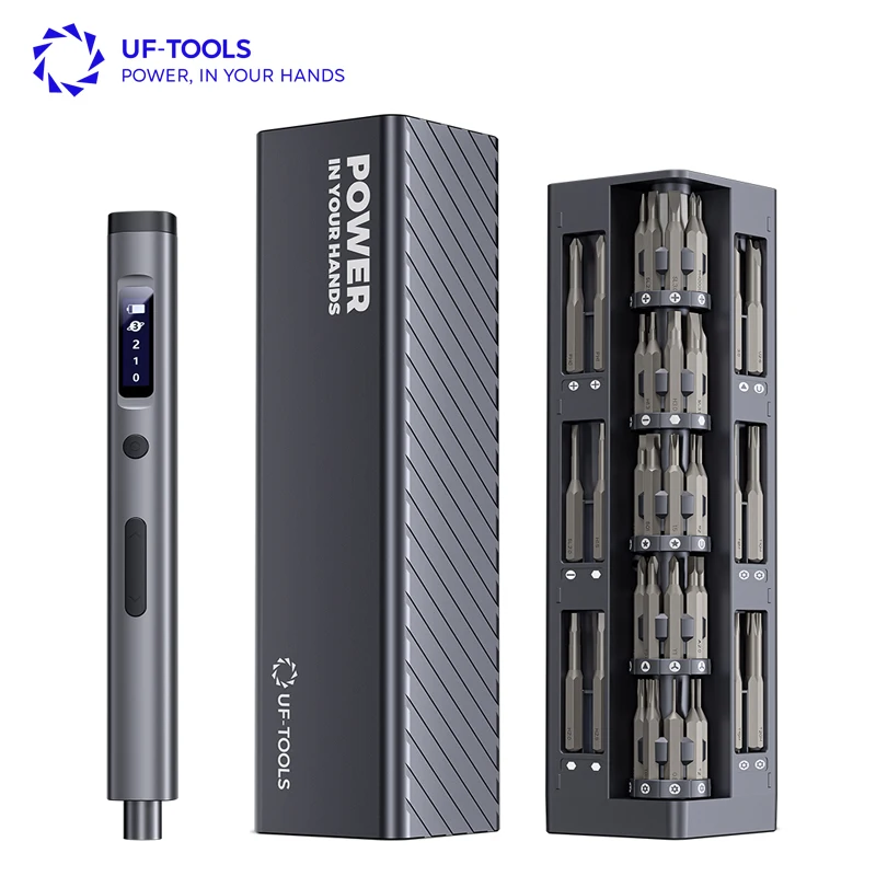 Mini Electric 57 in 1 Small Electronic Tool Kit Power Screwdriver Set 3 Torque Setting LED S2 Bits for Computer Laptop PC Repair