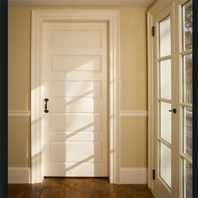 Joggle joint structure solid wood materials casement door design