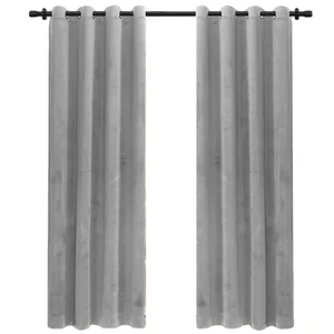 Wholesale Ready Made Quality Curtains Polyester Fabric Netherlands Velvet Blackout Window Curtains