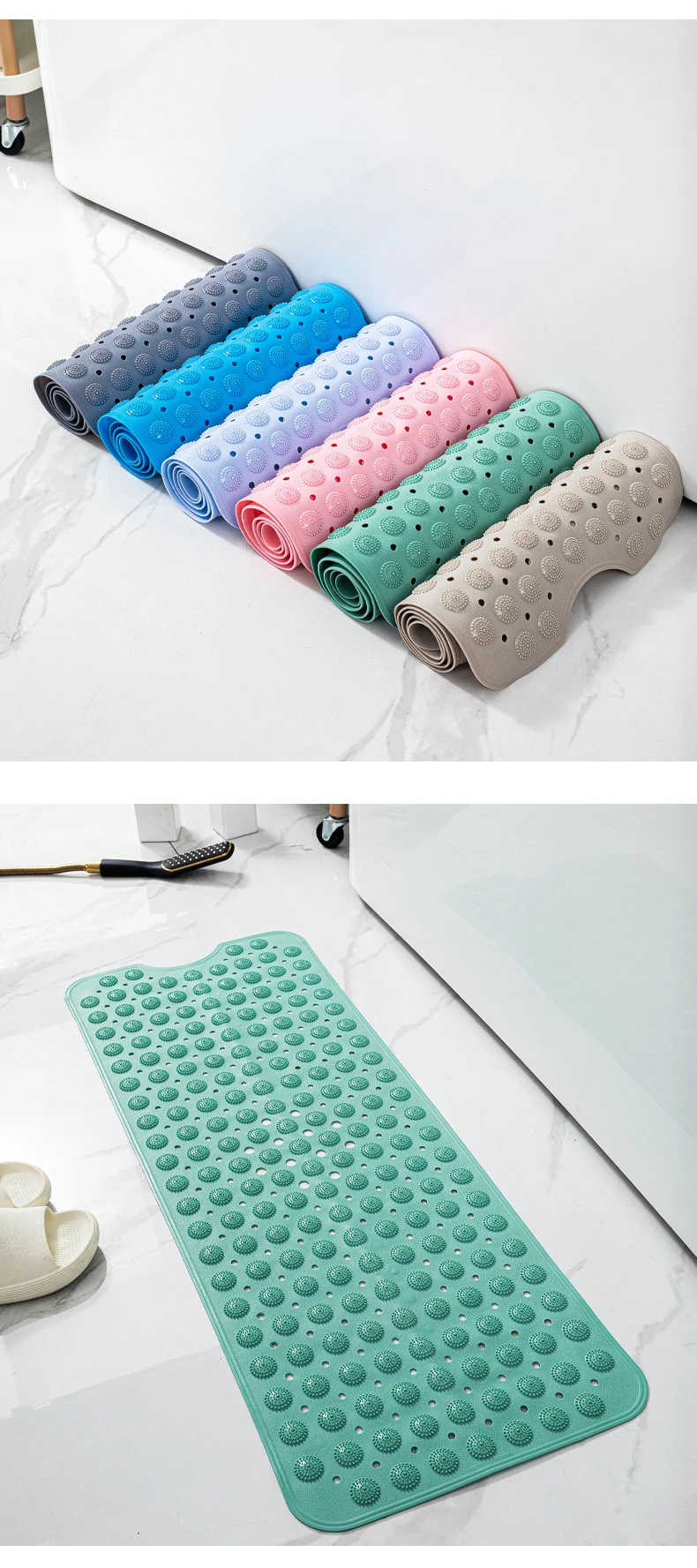 Round Shower Massage Scraper Bathroom Nonslip Bath Mat Shower Mats