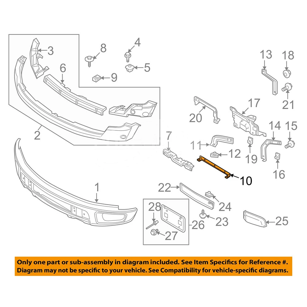 AL3Z17754B AL3V17W996AB Small Right Front Bumper Bracket for Ford F-15... — 3