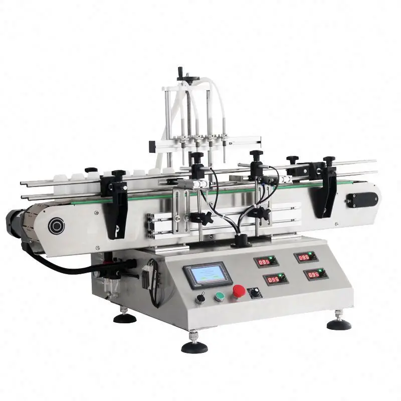 TEBAK Multiple Nozzle Desktop Piston High Productivity Plastic Bottles Automatic Drink Juice Liquid Packaging Filling Machine