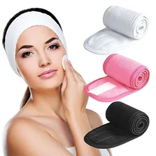 Ready to Ship Spa Headband Ultra Soft Adjustable Face Wash Headband for Face Washing, Shower, Makeup and Sport