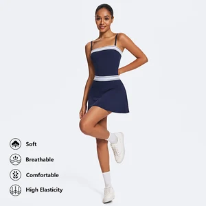 Golf Wear Ladies Pickleball Dress With Shorts Custom Tennis Clothes Athletic Dress Custom Badminton Dress Women's Golf Clothes