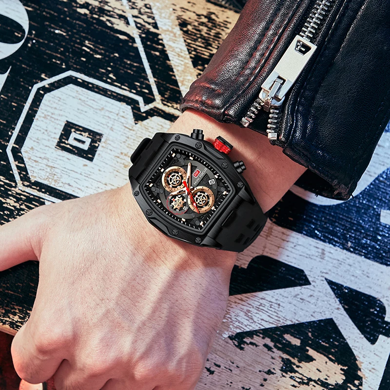 Mini Focus, orologio cronografo da uomo, stile casual, orologio da polso (cavo/impermeabile