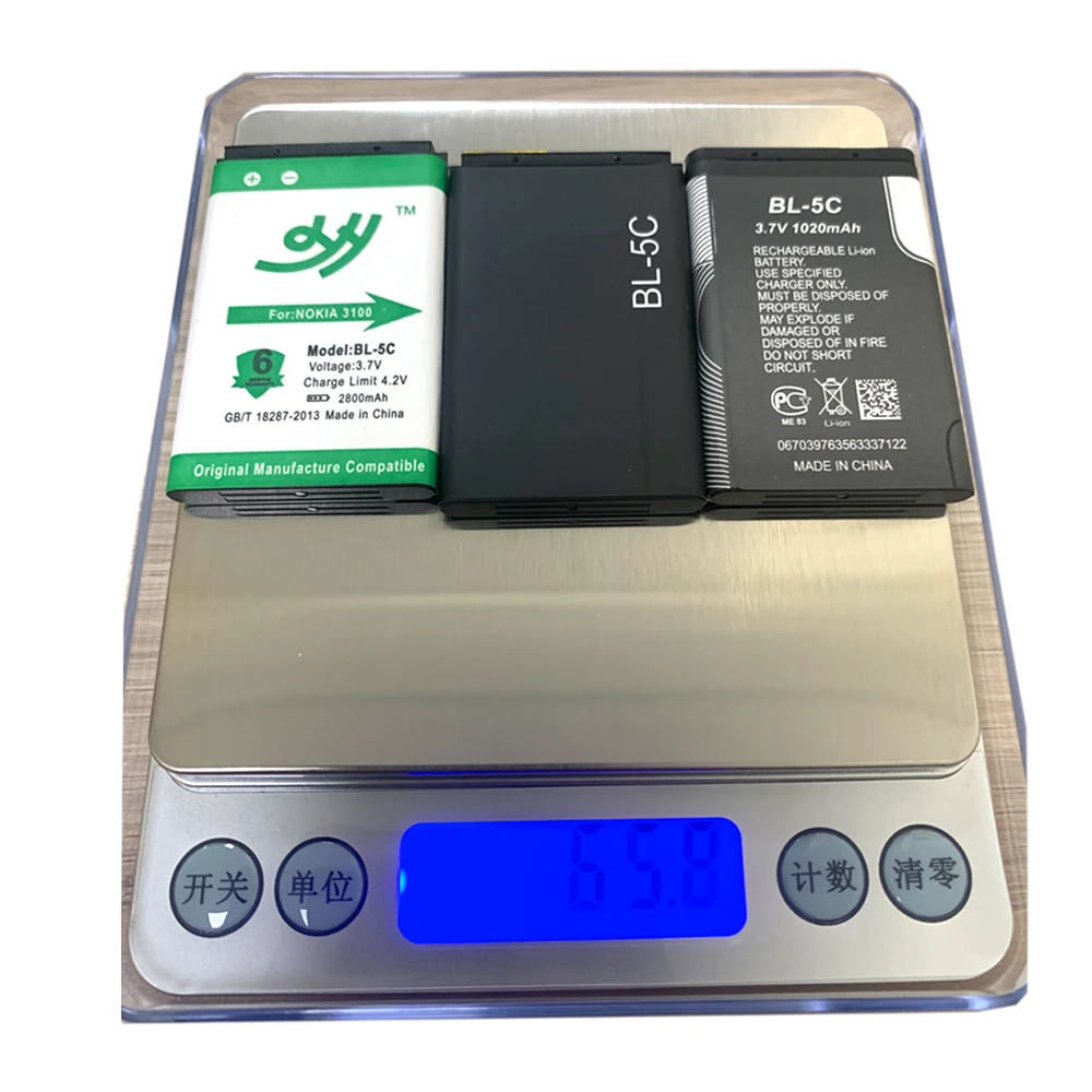 BL-5B Built-in Mobile Phone Lithium Titanate Battery for Nokia 5140 5320 5300 6120c 5200 6021 7260 7360 N80 N83 N90 3.7V 890mAh