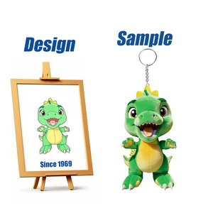Shengye Custom Design Cute Plush Dragon Dinosaur Key Chain Keyring Doll Pendant Bag Pendant Boy Girl Stuffed Keychain Accessory