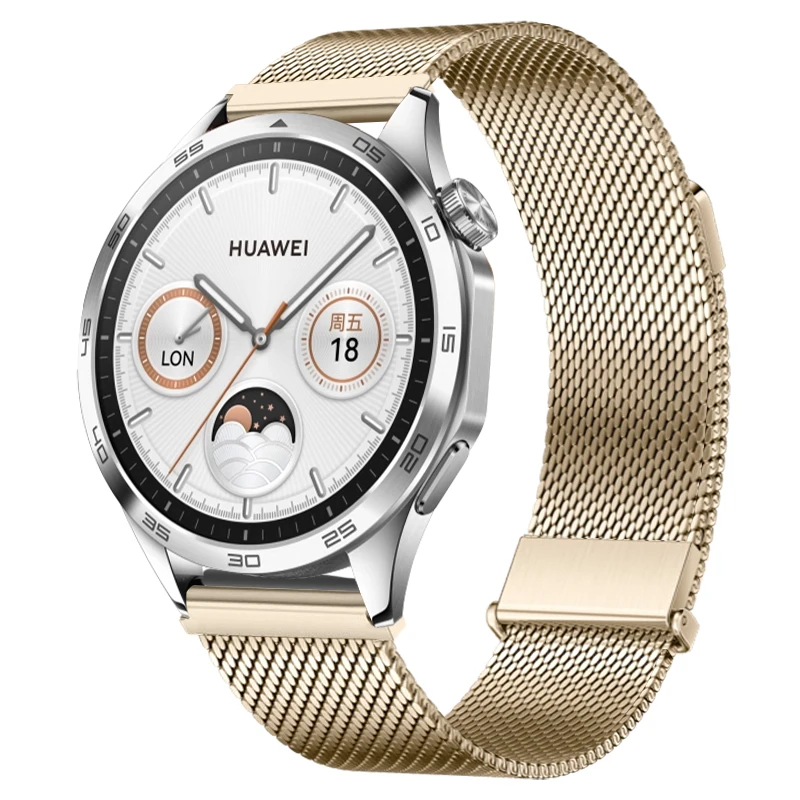 RYB 22mm Bracelet En Acier Inoxydable Tresse Montre Bracelet for Huawei GT5/5 Pro/6 46mm