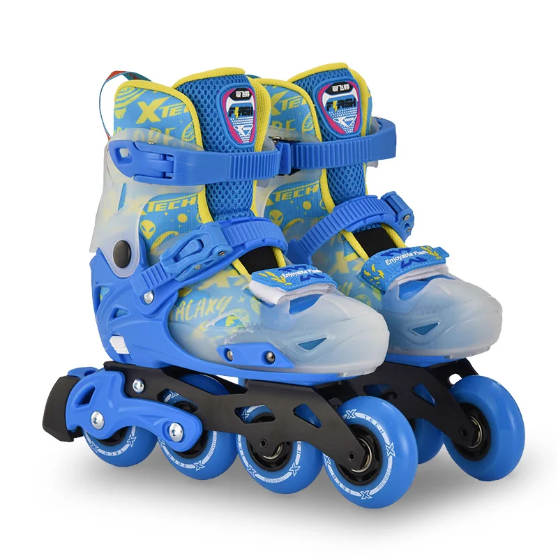 Wholesale X-tech X-C02 Adjustable PU Wheel 4-Wheel ABEC-5 Bearing PP Shell with Fiber TPU Toe Electric Inline Skate Roller