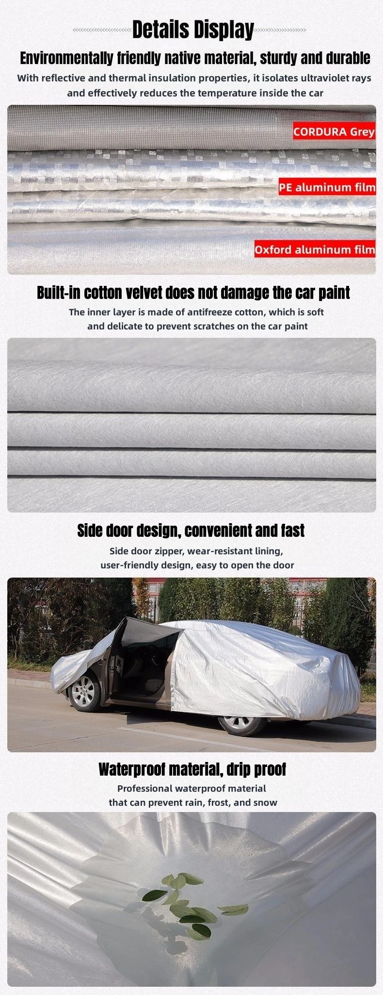 Waterproof Black Bag Silver Xxl Xxxl Customized Storage Outdoor Car Trunk Cover Electric Car