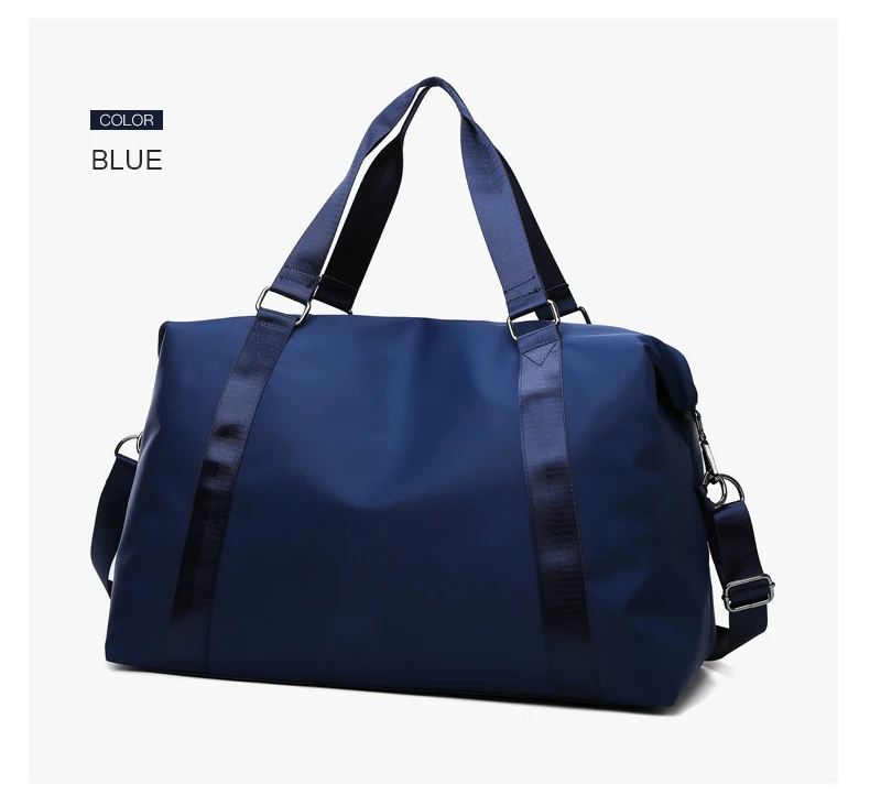 Waterproof Overnight Shoulder Gym Bag for Women  Travel Duffel in Blue,  Black, Grey, Pink  Perfect for Outdoor Activities