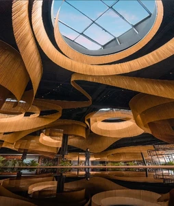 ECOJAS Interior decoration Aluminium chain screen Matching lighting design originality lighting