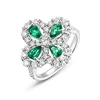 Anello con smeraldo coltivato US6#