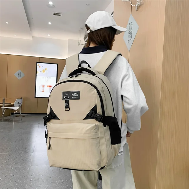 HAIBOWY Women's New Simple Large Capacity Backpack Waterproof Fashion Brand Computer Bag for College Students and Men