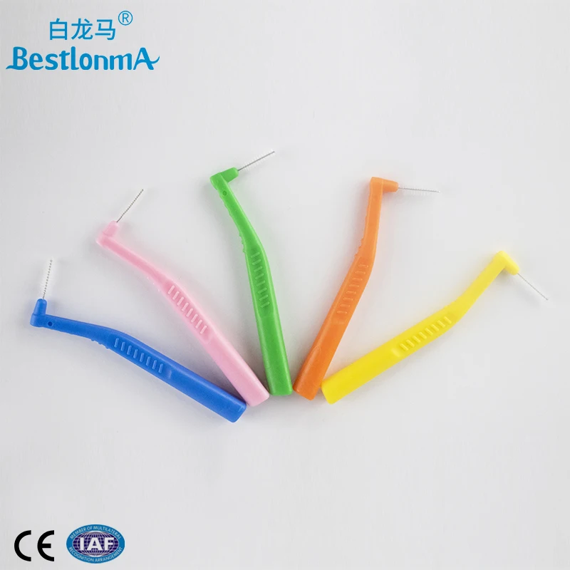 Высокое качество, заводская цена, угловая короткая ручка, Экологически чистая межзубная щетка