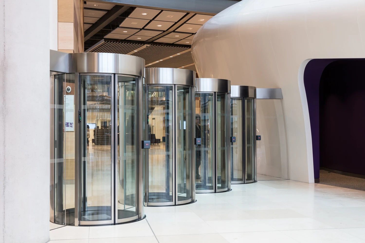 Excellent Systems Automatic Induction Curved Double Door Security Check Sliding Glass Entrance Arc AB Interlock Door