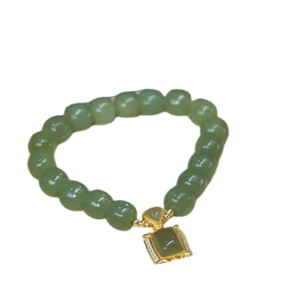 Bracelet en pierres naturelles de Jaspe Picasso, Rhodonite