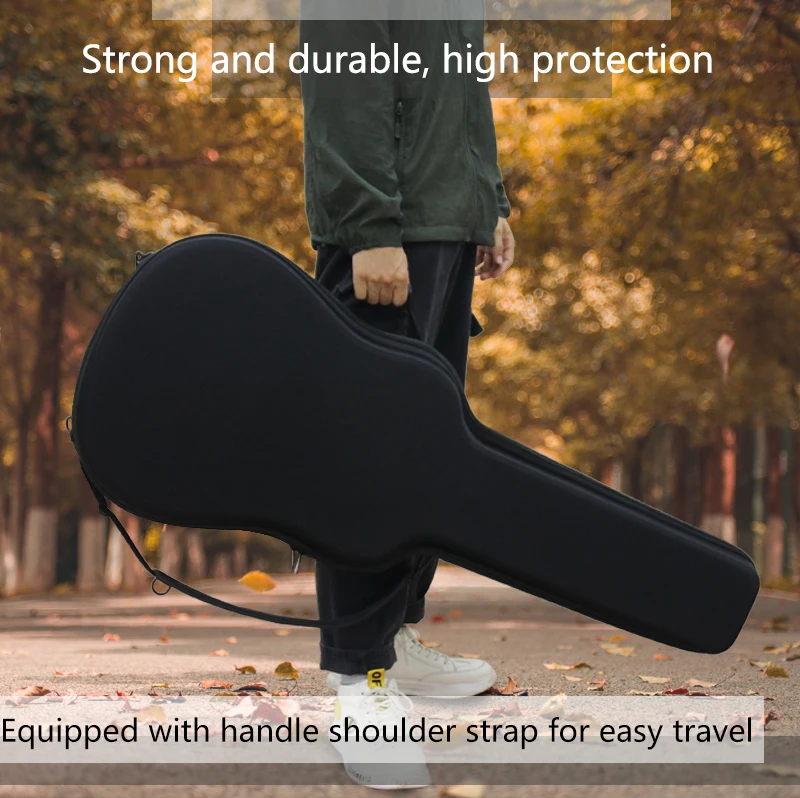 Customized Zipper EVA Guitar Player Musical Instrument Bag Durable Carry Shockproof Hard Shell Case Eva Guitar Case details