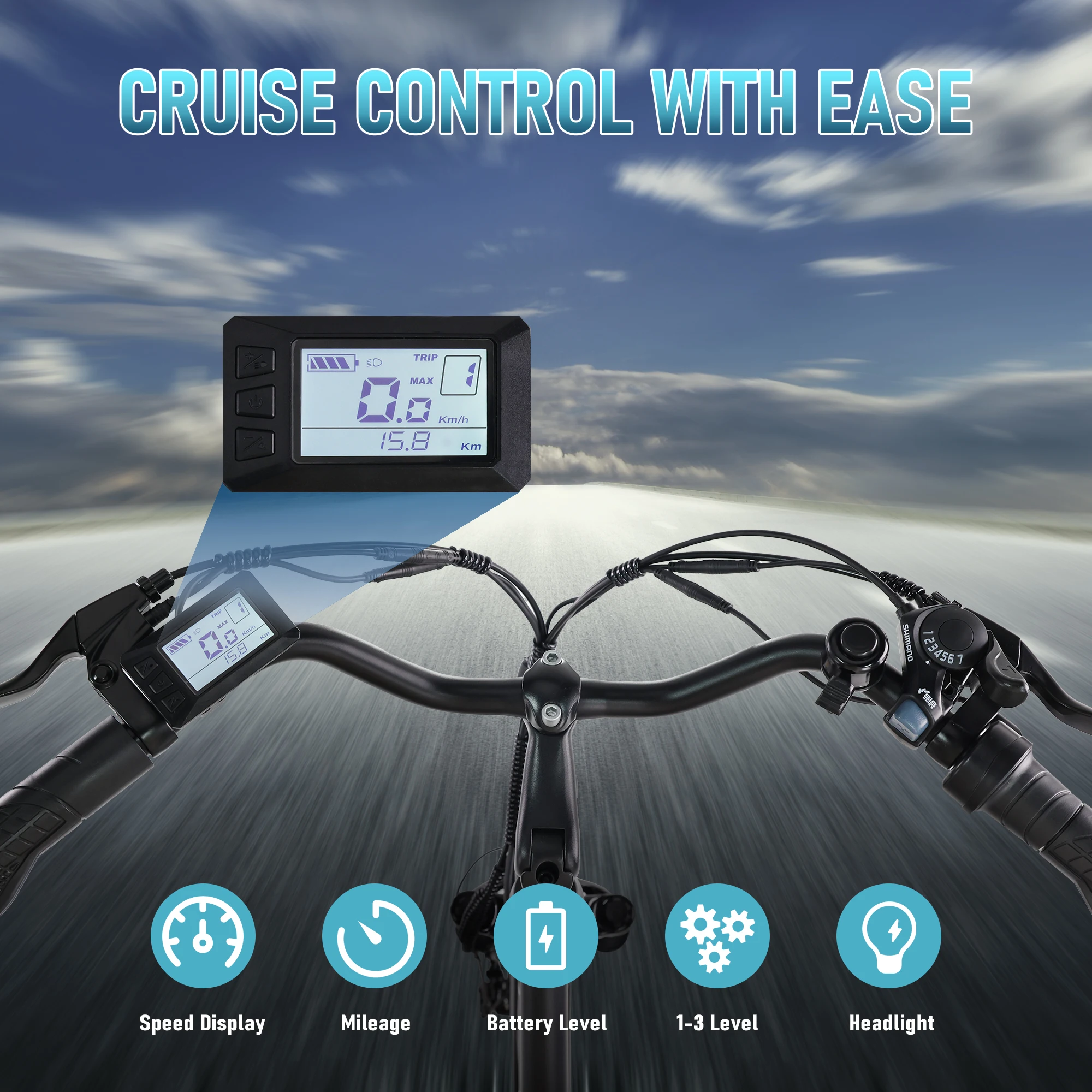 Electric City Bike Lightweight High Carbon Steel Ebike 48V 7.8AH  Battery Cycle Two Seater Bicycle With Throttle
