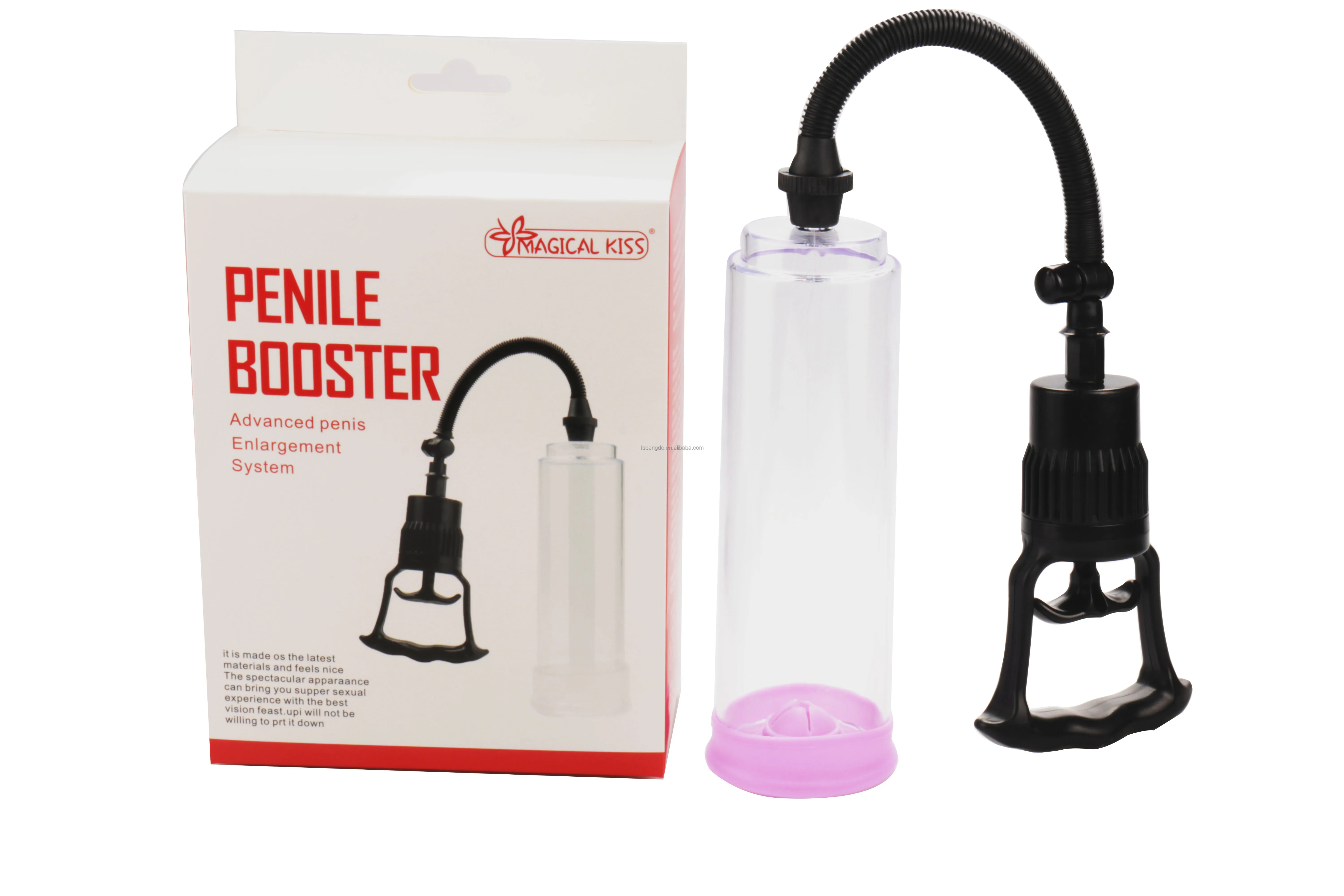 Large pull booster with 3 silicone sleeves penis vacuum pump