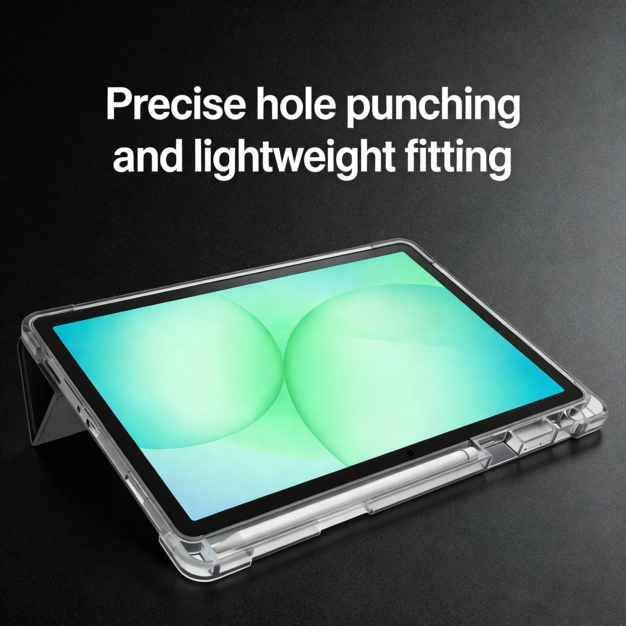 product laudtec universal clear tablet case with s pen holder  multi angle kickstand  shockproof protective cover for samsung tab a11-2