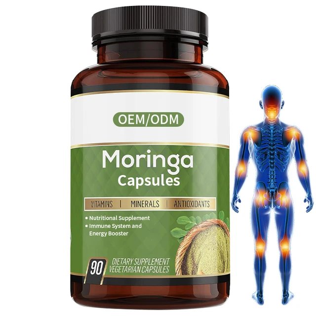 OEM wholesale Organic Nutritional Supplements Immune System and Energy Booster Moringa Capsules