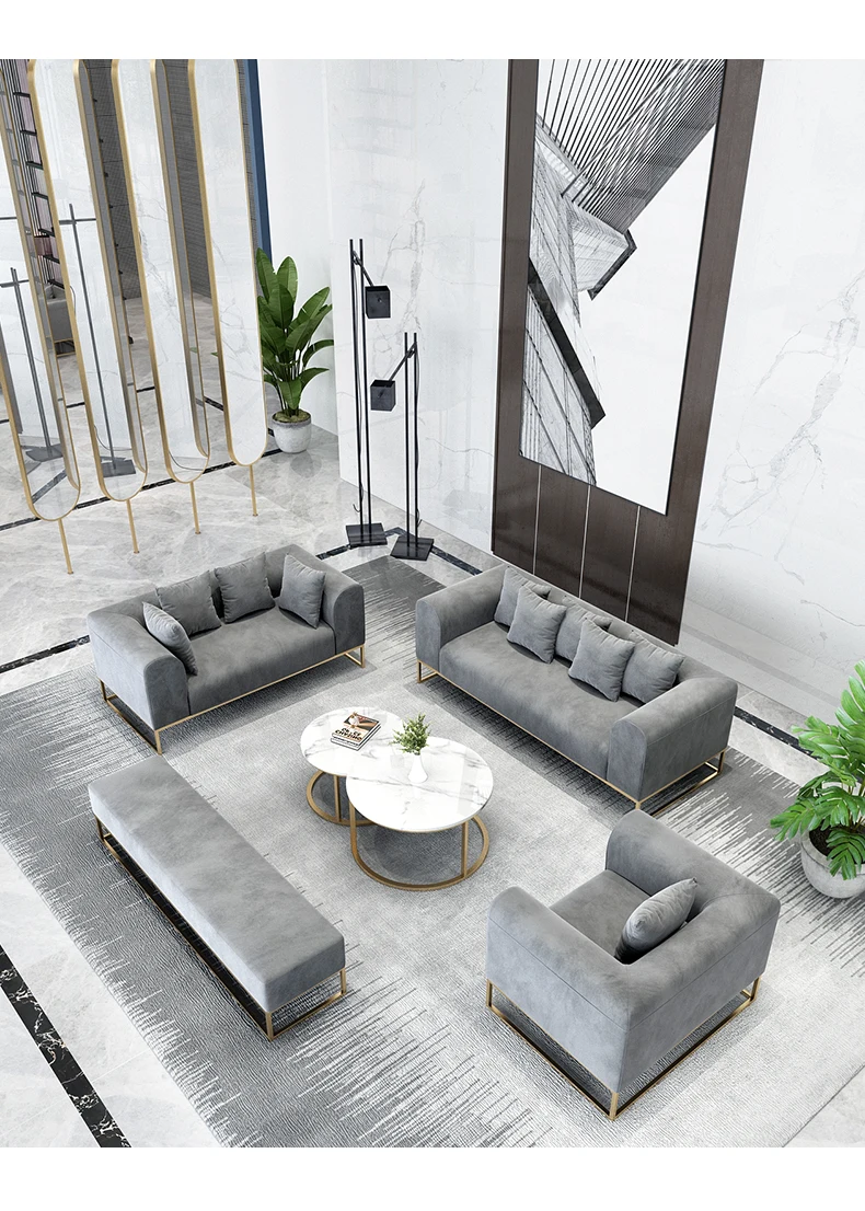 2021 Chinese Recliner Sectional Designs Kisasa Grey Puff Modern Sofa